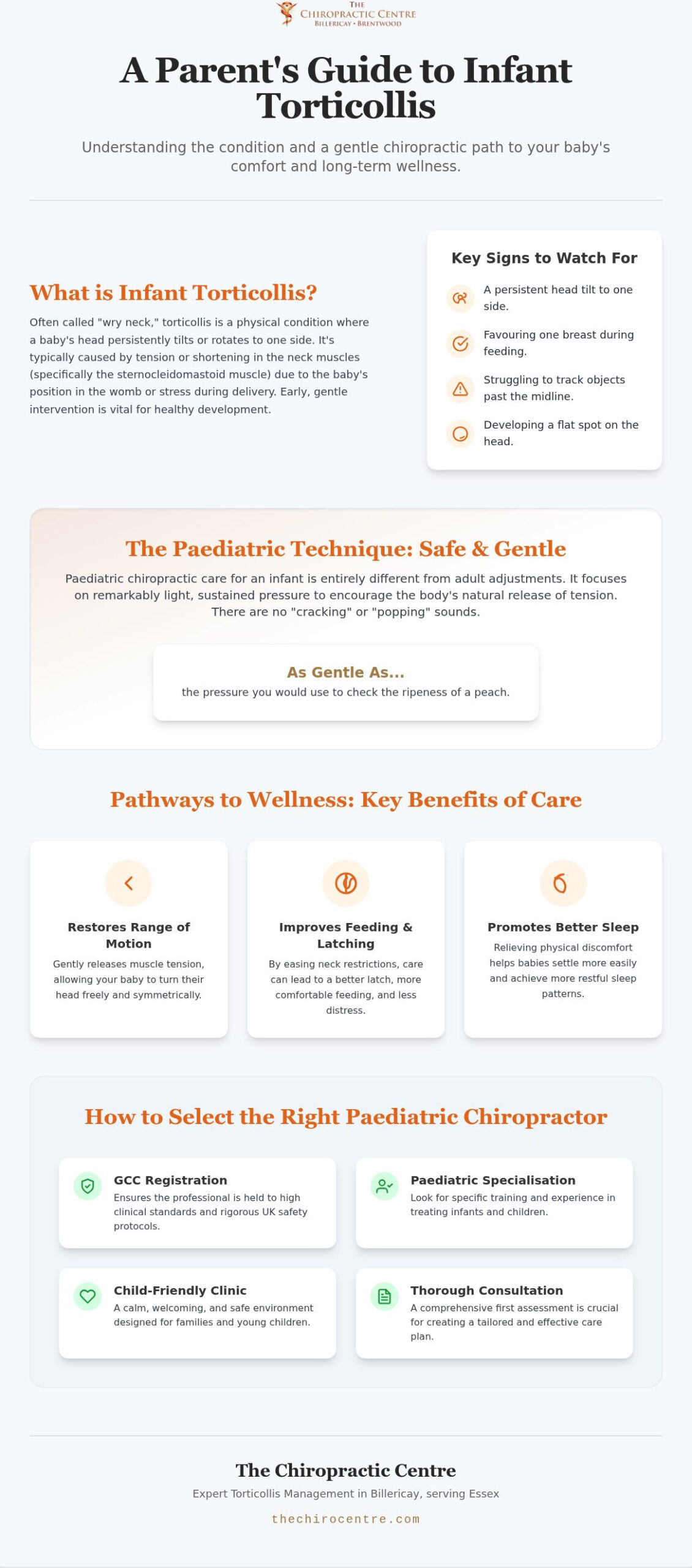 Paediatric Chiropractor for Torticollis in Essex: A Gentle Approach to Infant Wellness